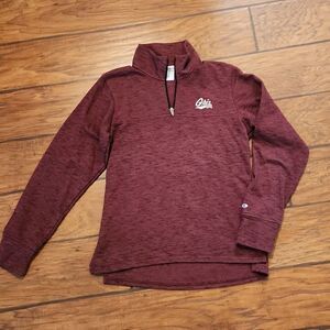 Champion NCAA football Montana Grizzlies maroon 1/4 zip men's small